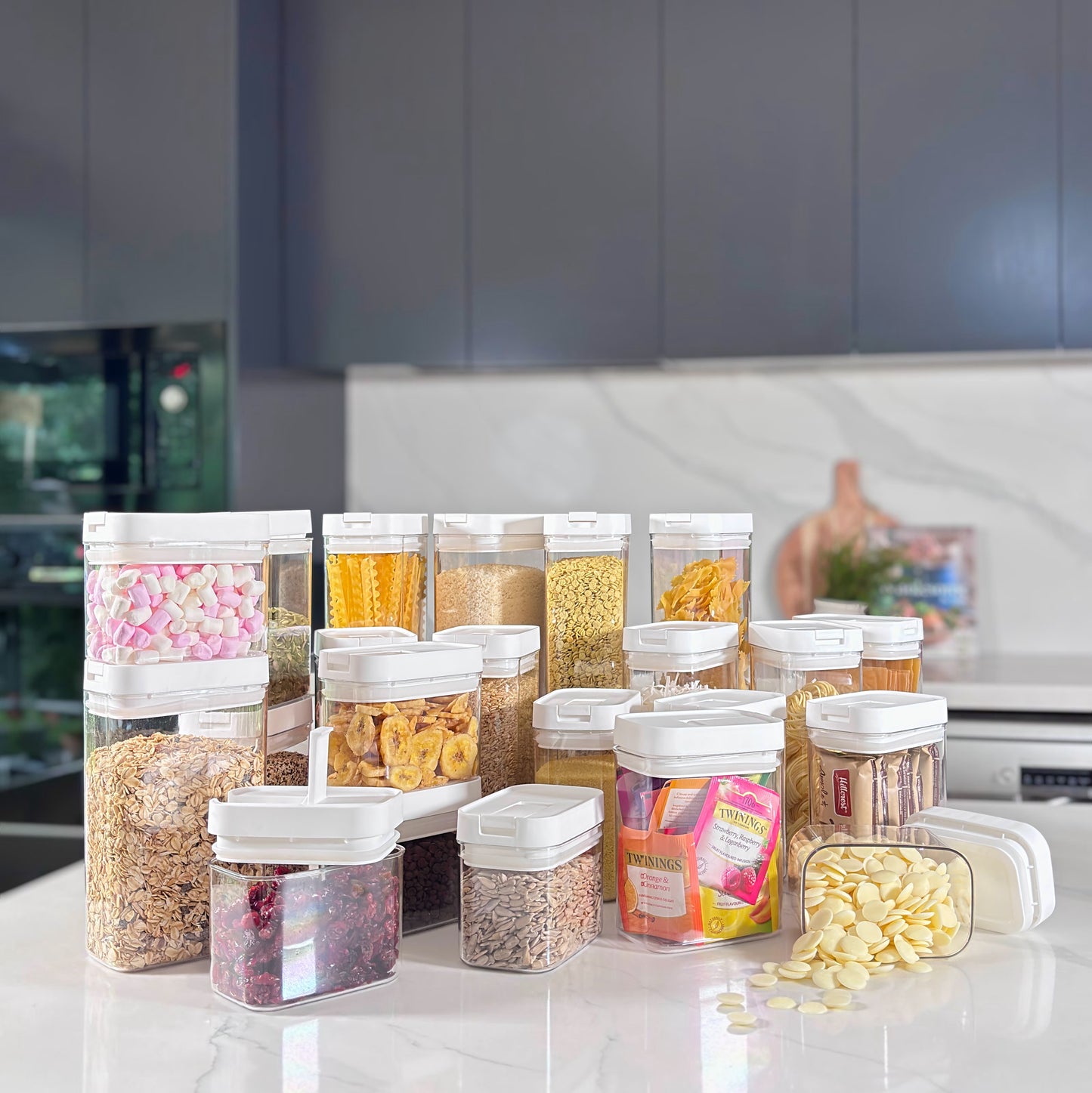 22-Piece Rectangular Airtight Container Pantry Set