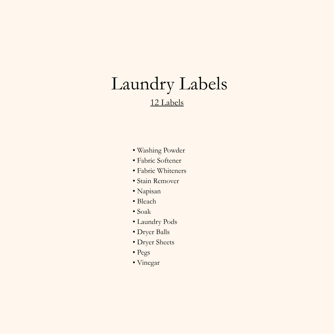 Arch Laundry Label Set | Black | 12 Labels