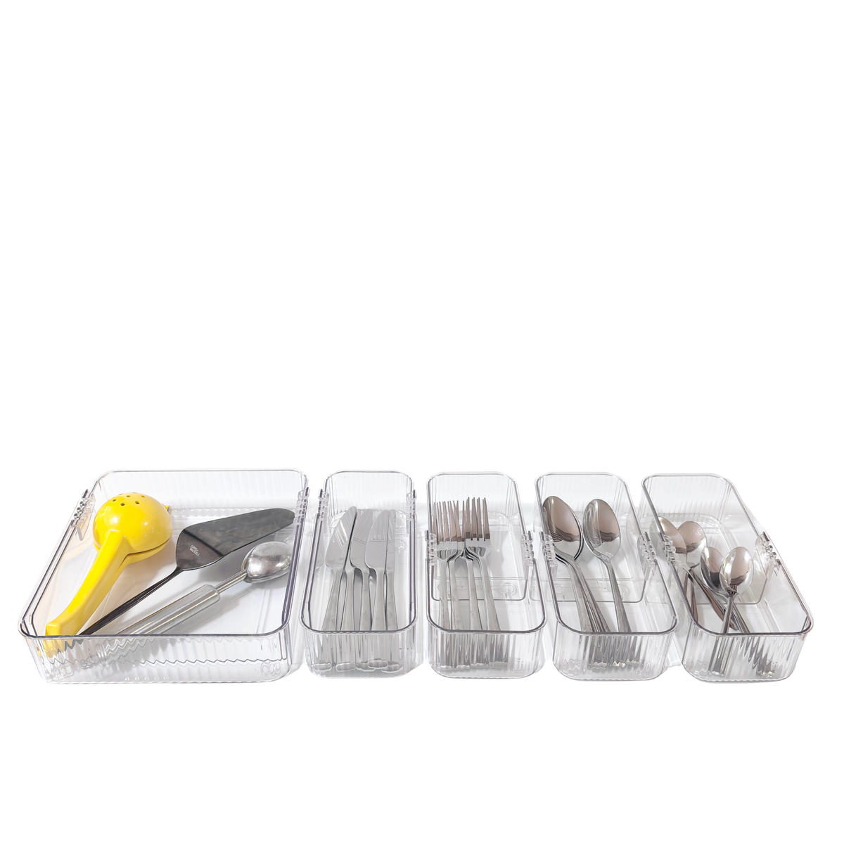 Extendable Ribbed Draw Organises | 5-Piece Set