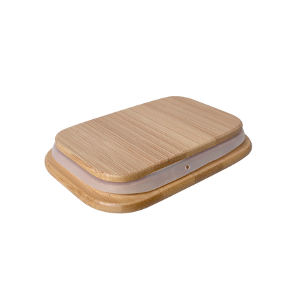Rectangular Glass Pantry Jar with Bamboo Lid | 1.8L