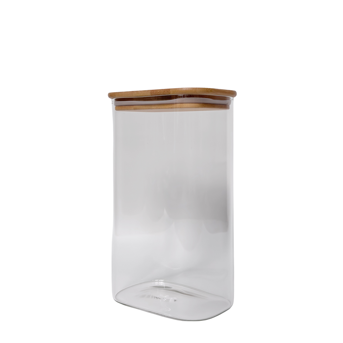 Rectangular Glass Pantry Jar with Bamboo Lid | 1.8L