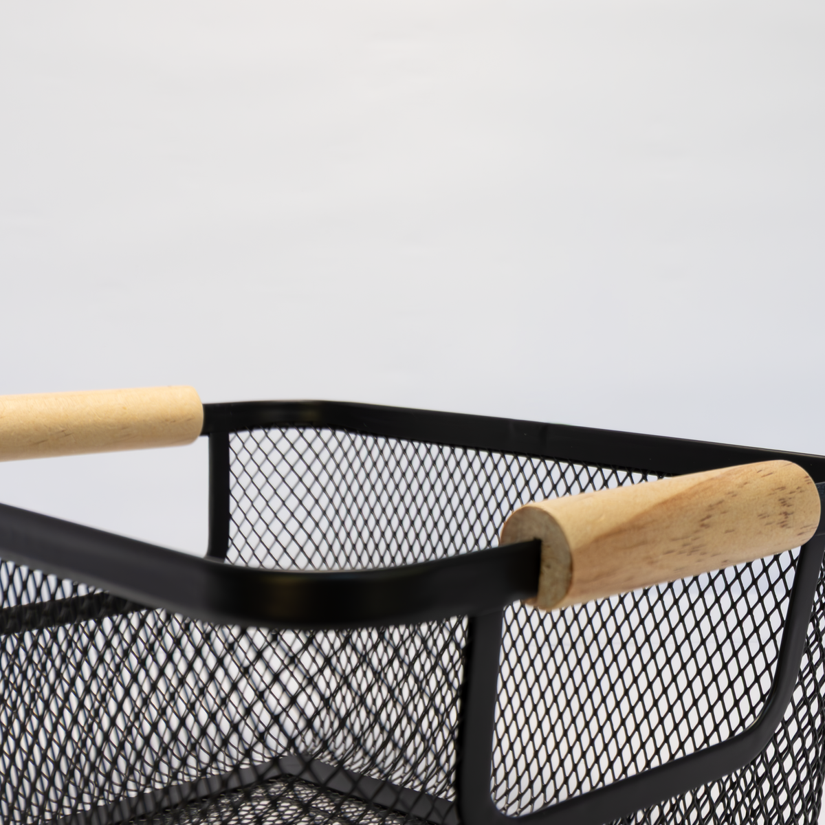 Large Mesh Storage Baskets | 3-Piece Set | Black