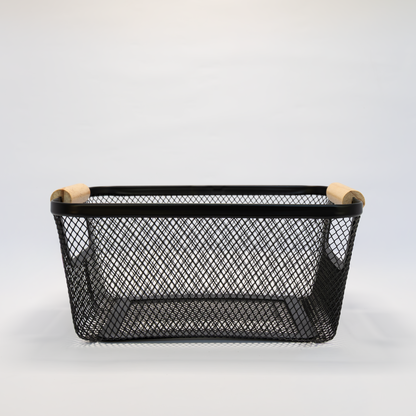 Glass Kitchen Reset Bundle | Black Labels & Mesh Baskets