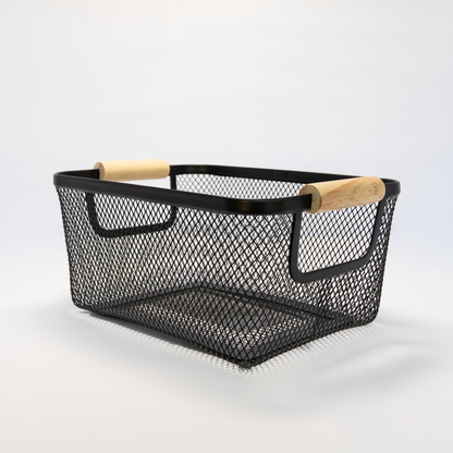 Glass Kitchen Reset Bundle | Black Labels & Mesh Baskets