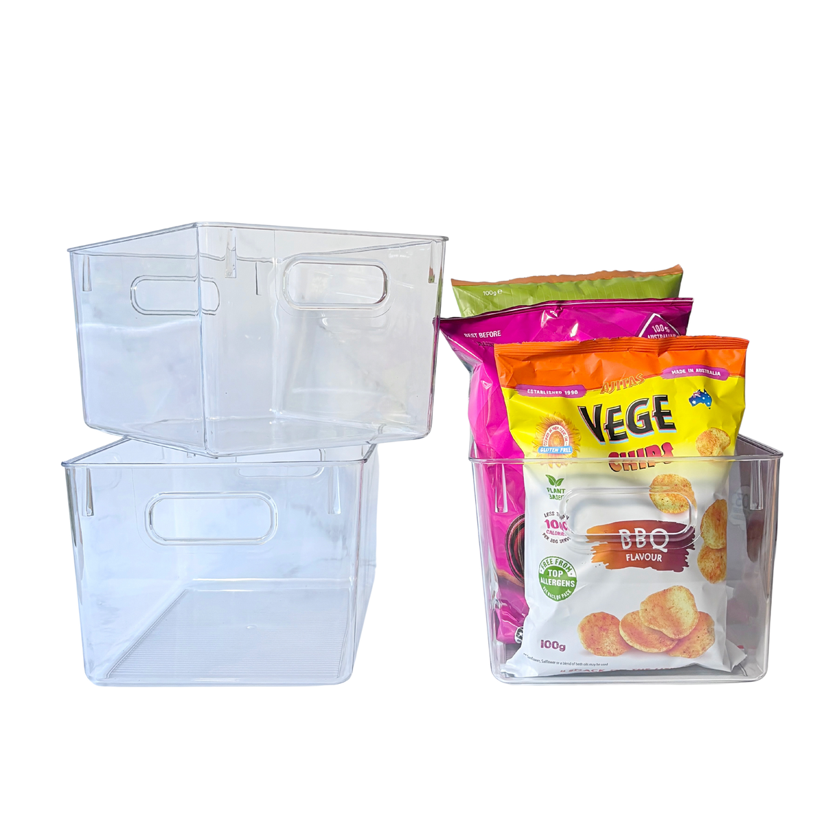 3-Piece Large Clear Storage Container Set