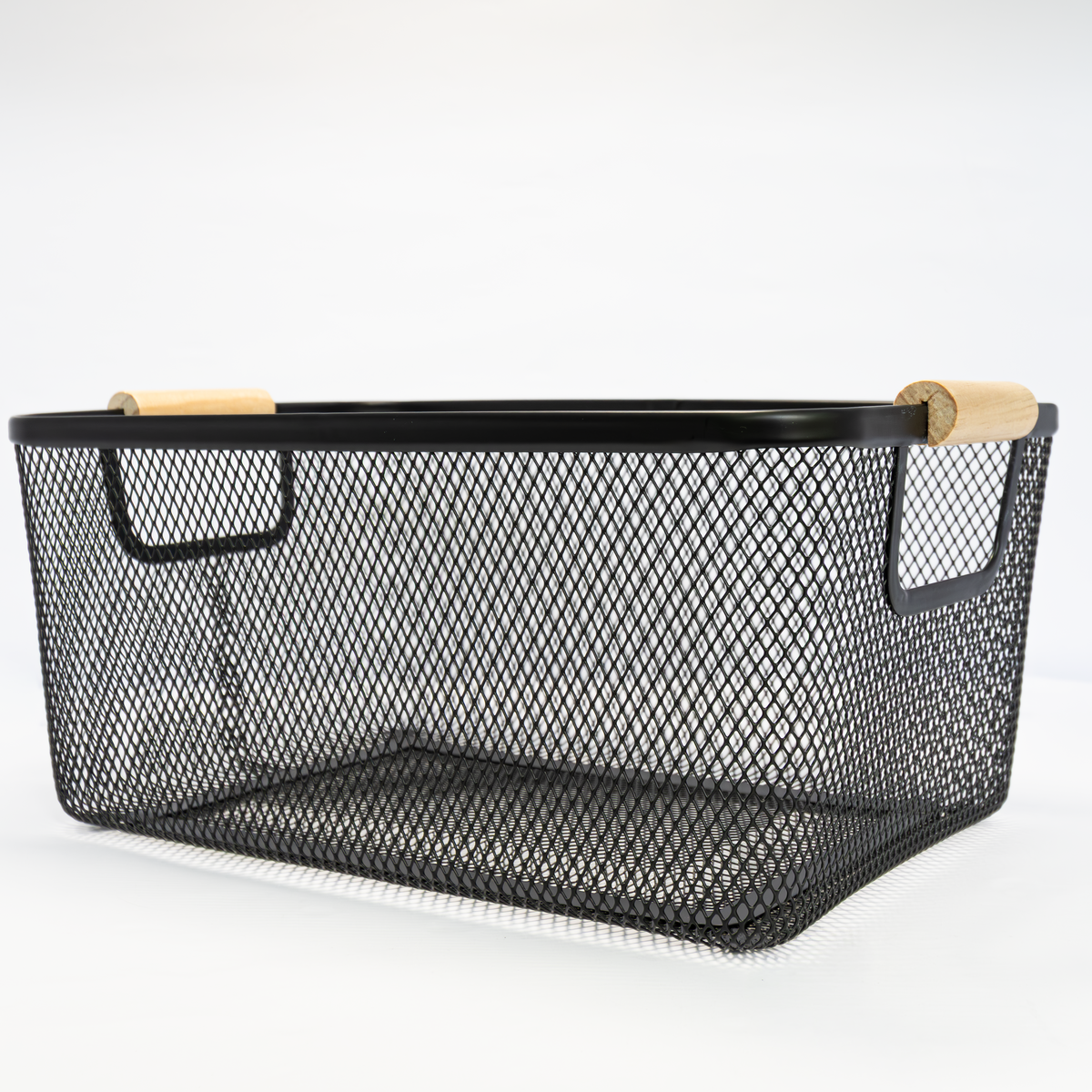 Large Mesh Storage Baskets | 3-Piece Set | Black