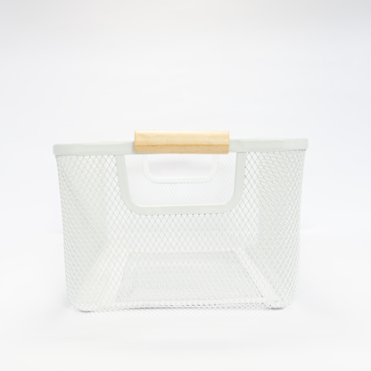 Large Mesh Storage Basket | 3-Piece Set | Off-White