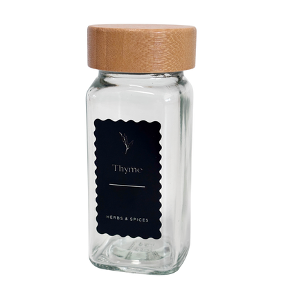 Glass Kitchen Reset Bundle | Black Labels & Mesh Baskets