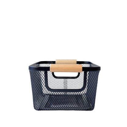 6-Piece Mesh Storage Basket Bundle | Black