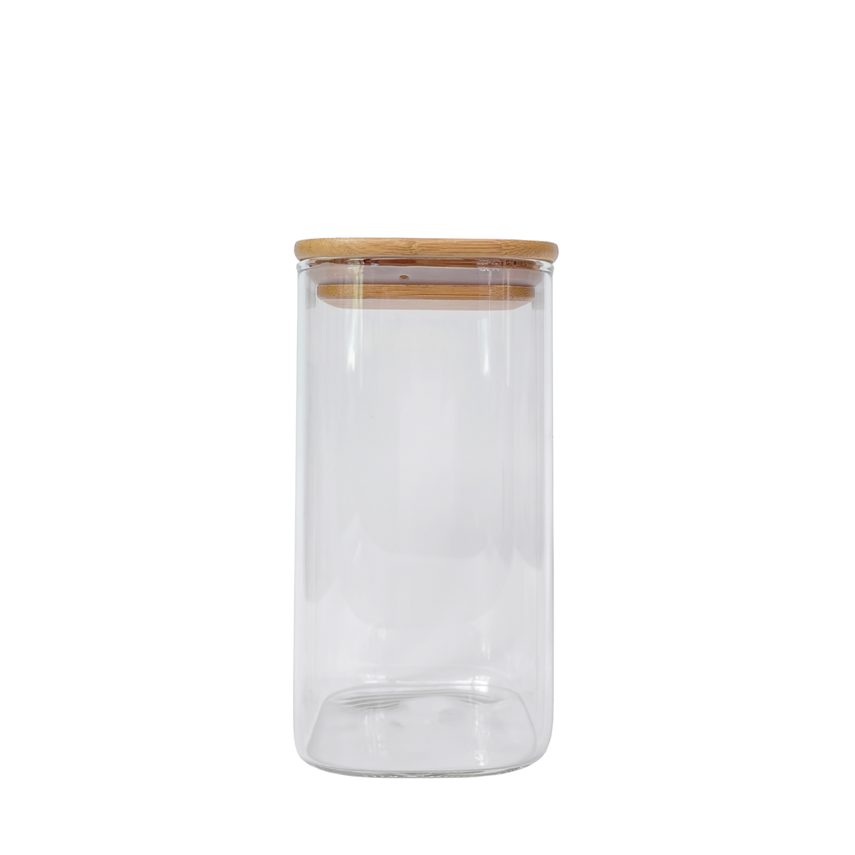 Rectangular Glass Pantry Jar with Bamboo Lid | 1.4L