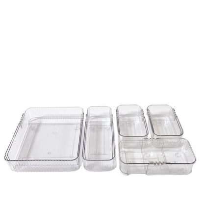 Extendable Ribbed Draw Organises | 5-Piece Set