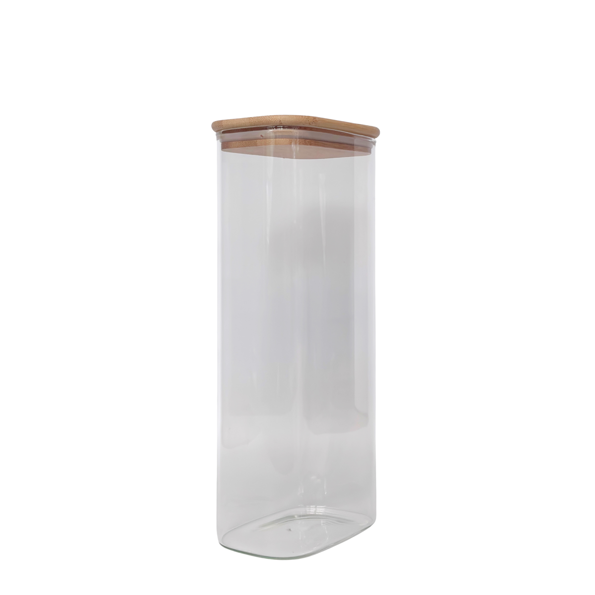 Rectangular Glass Pantry Jar with Bamboo Lid | 2.7L