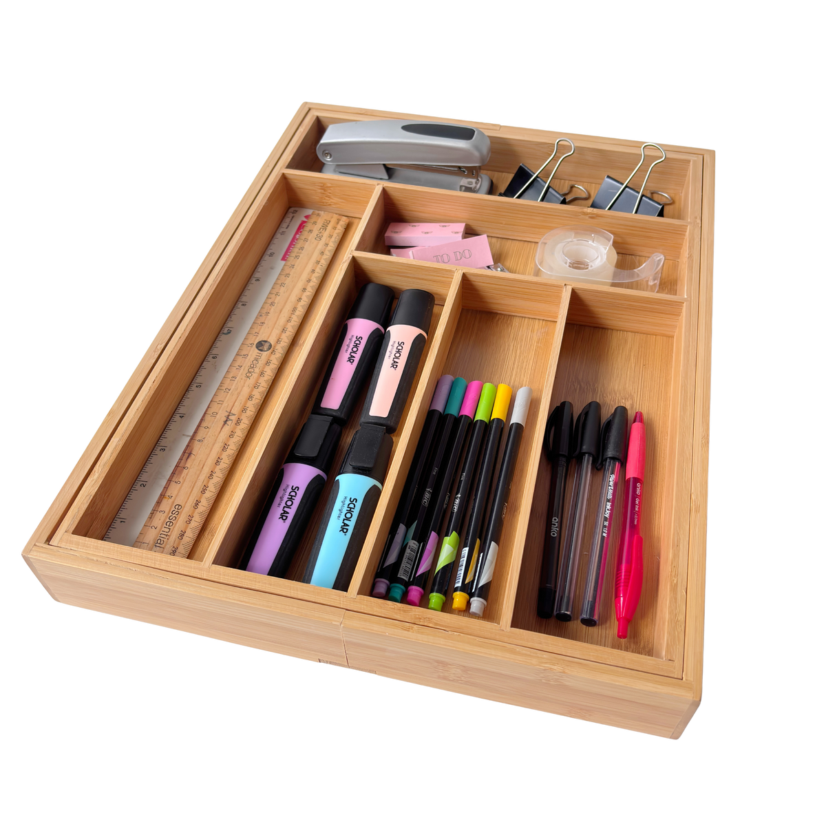 Extendable Bamboo Drawer Organiser