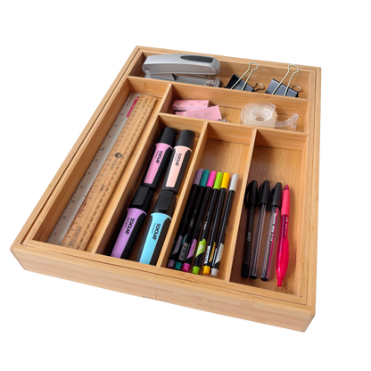 Extendable Bamboo Drawer Organiser