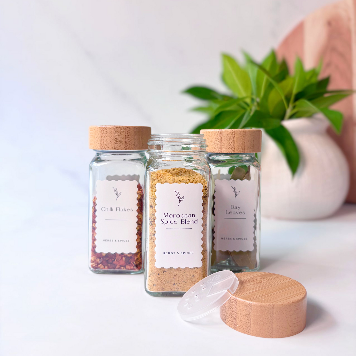 Bamboo Herb & Spice Organisation Bundle | White Labels