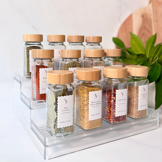 Acrylic 3-Tier Herb & Spice Rack | 2-Piece Set