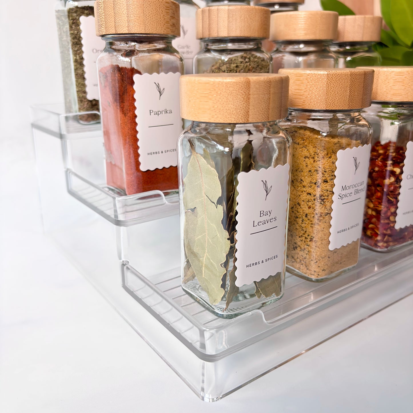 Acrylic 3-Tier Herb & Spice Rack | 2-Piece Set
