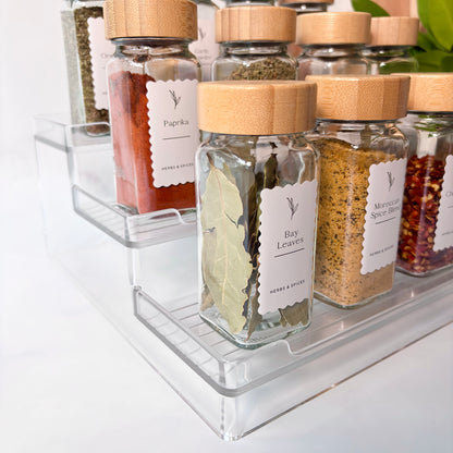 Acrylic 3-Tier Herb & Spice Rack | 2-Piece Set