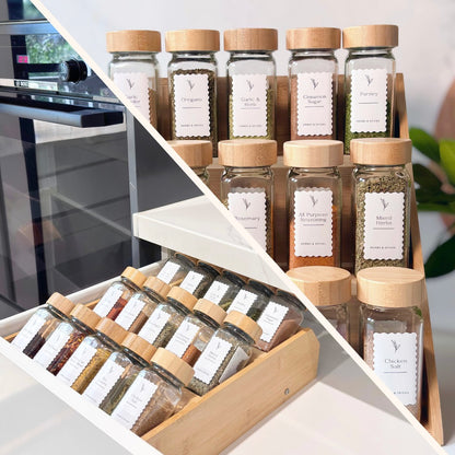 3-Tier Bamboo Foldable Herb & Spice Rack