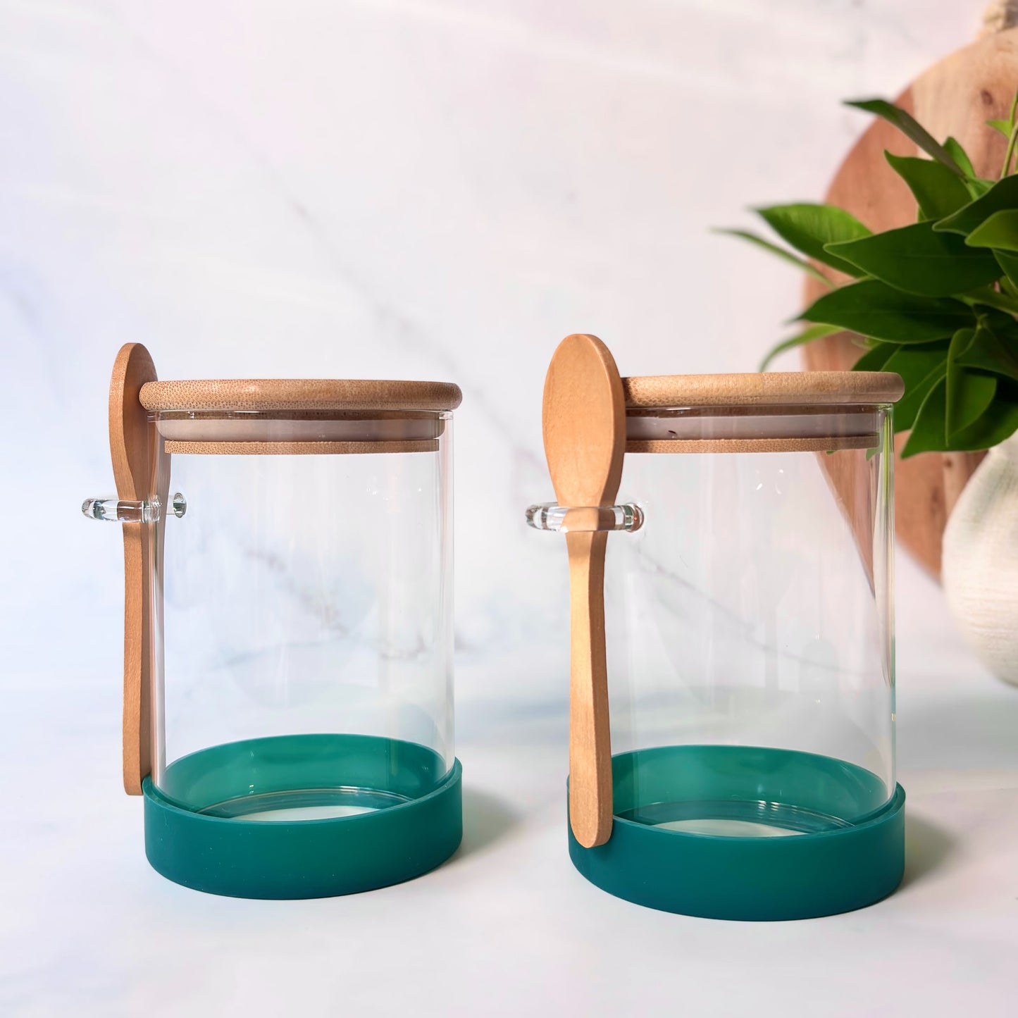 Meal Prep Glass Jar 2-Piece Set | Forest Green | 600ml