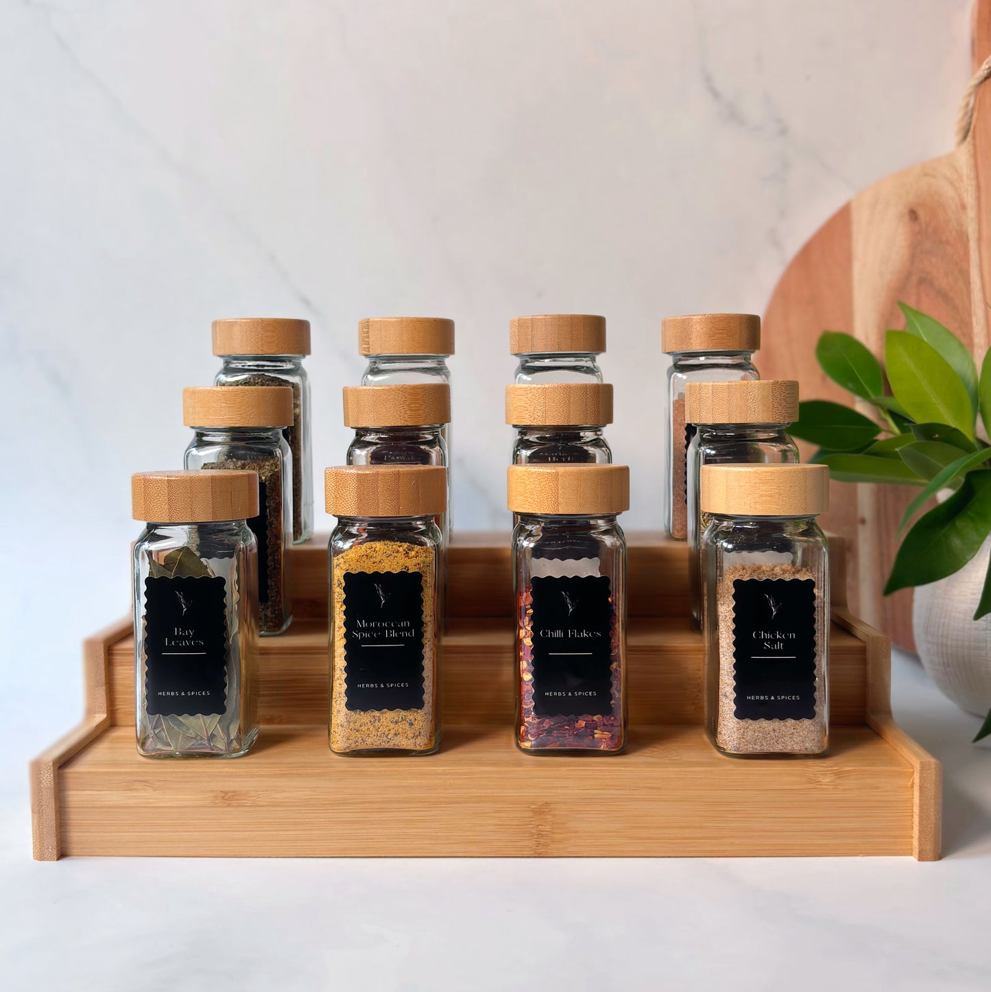 12-Piece Herb & Spice Organisation Bundle| Black Labels