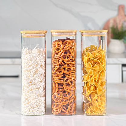 Glass Kitchen Reset Bundle | Black Labels & Mesh Baskets