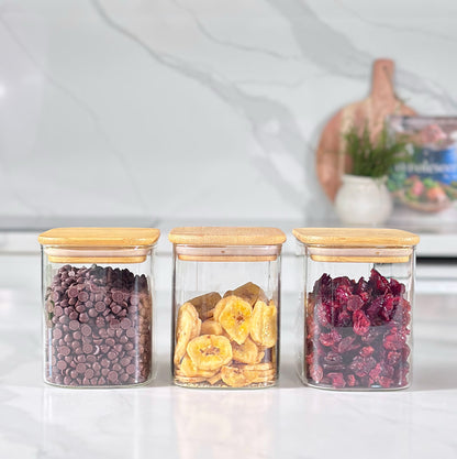 Glass Kitchen Reset Bundle | Black Labels & Mesh Baskets