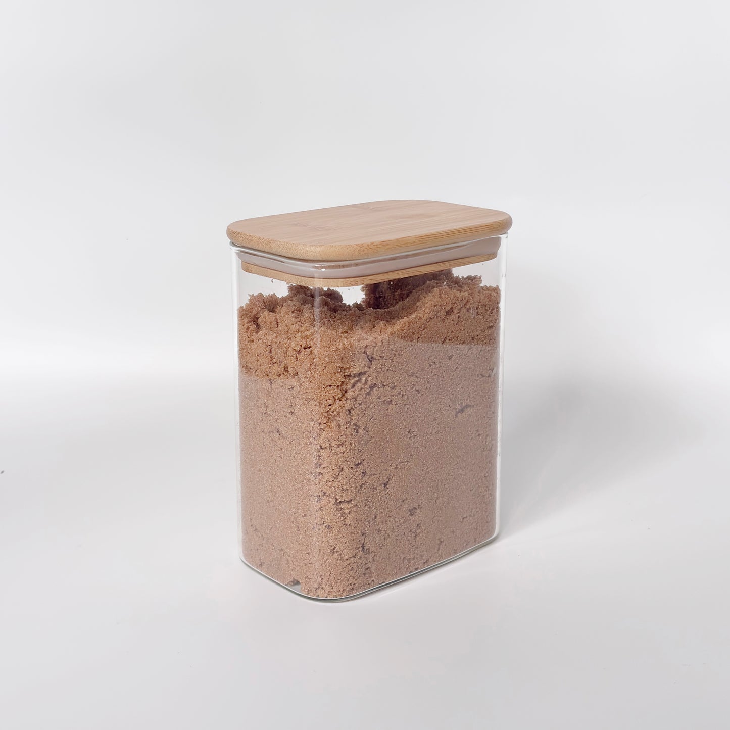 Rectangular Glass Pantry Jar with Bamboo Lid | 1.4L