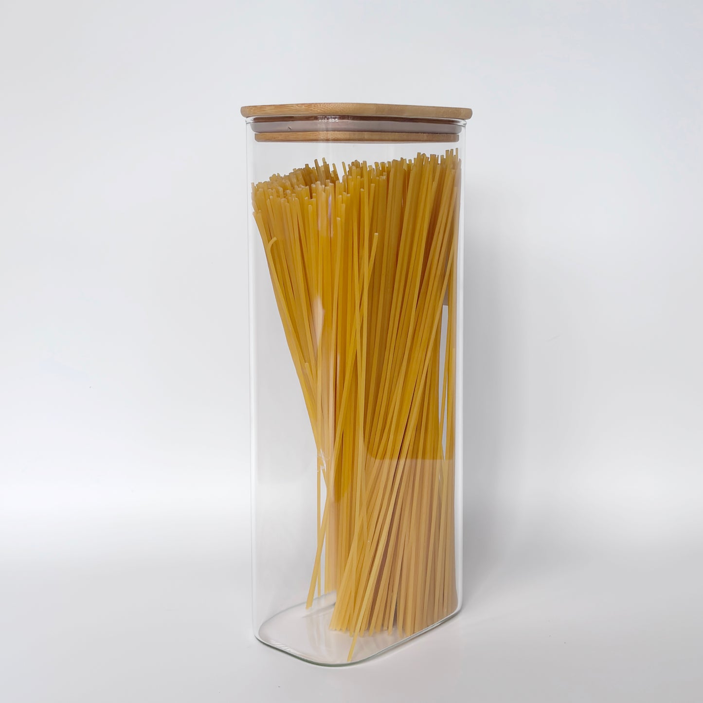 Rectangular Glass Pantry Jar with Bamboo Lid | 2.7L