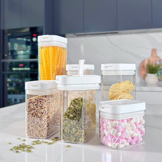 6-Piece Rectangular Airtight Container Pantry Set