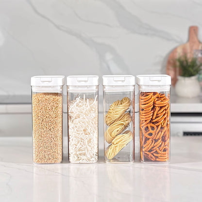 Airtight Container Kitchen Reset Bundle | White Labels & Mesh Storage Baskets