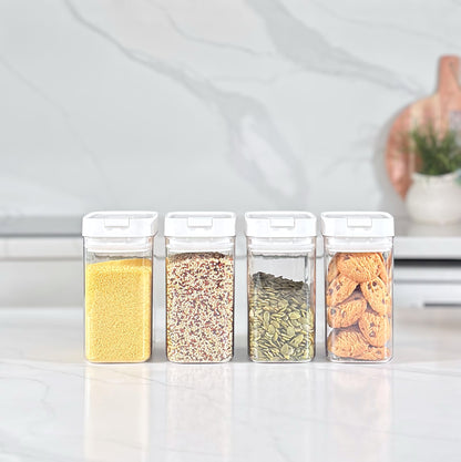 Airtight Container Kitchen Reset Bundle | White Labels & Mesh Storage Baskets