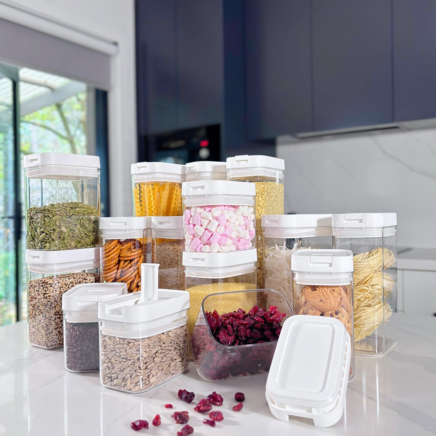 15-Piece Rectangular Airtight Container Pantry Set