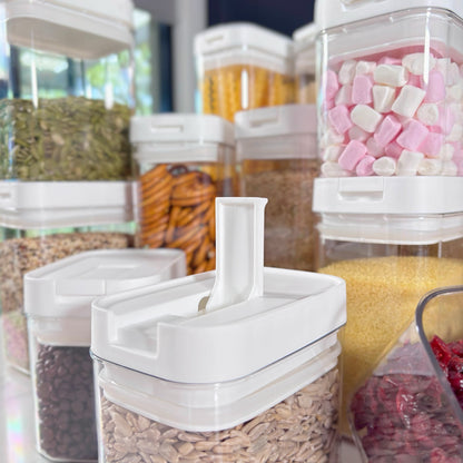 Airtight Container Kitchen Reset Bundle | White Labels & Mesh Storage Baskets