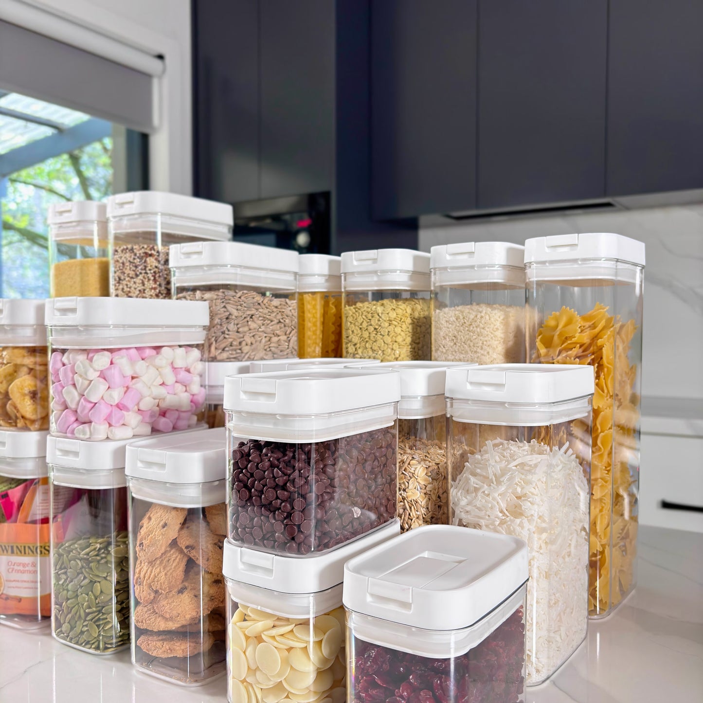 22-Piece Rectangular Airtight Container Pantry Set