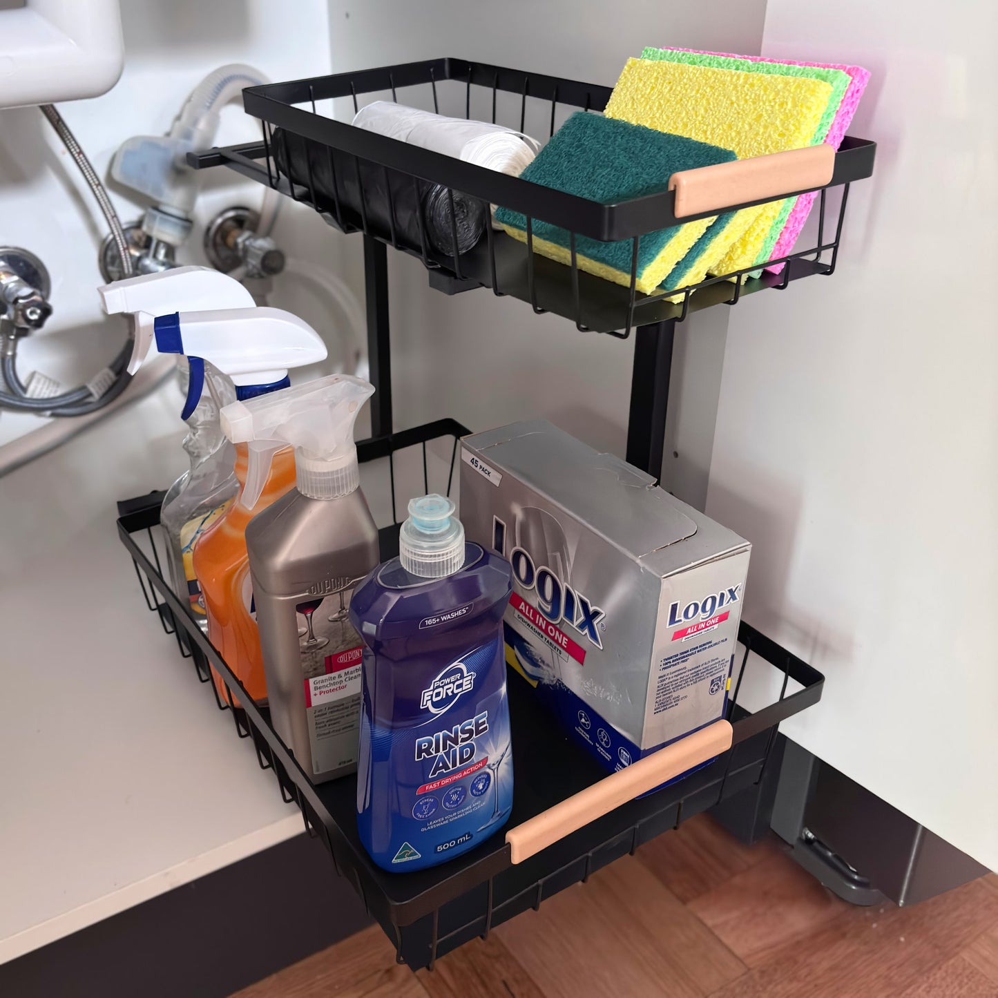 Adjustable 2-Tier Under-Sink Organiser