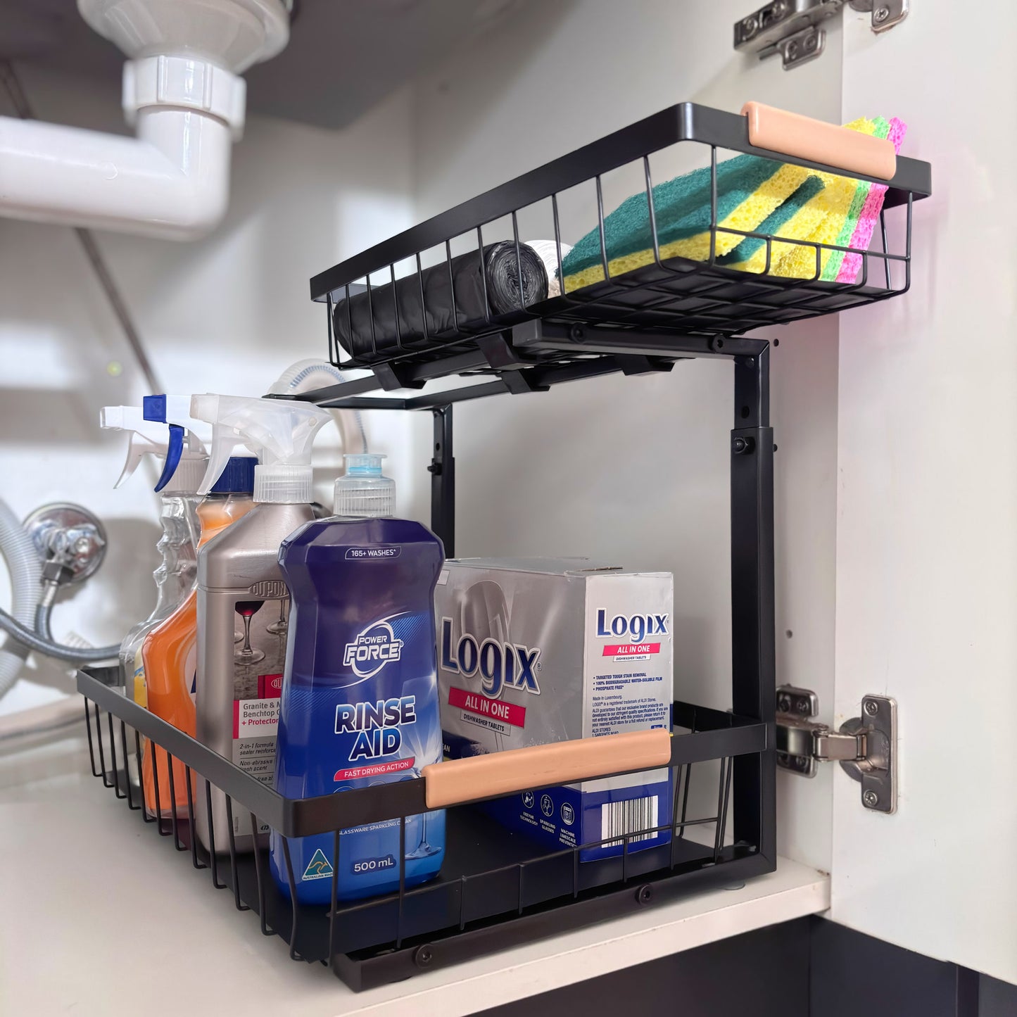 Adjustable 2-Tier Under-Sink Organiser