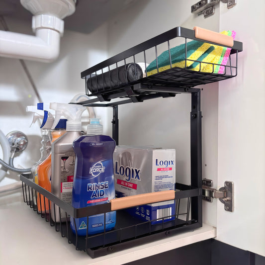 Adjustable 2-Tier Under-Sink Organiser