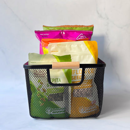 Large Mesh Storage Baskets | 3-Piece Set | Black