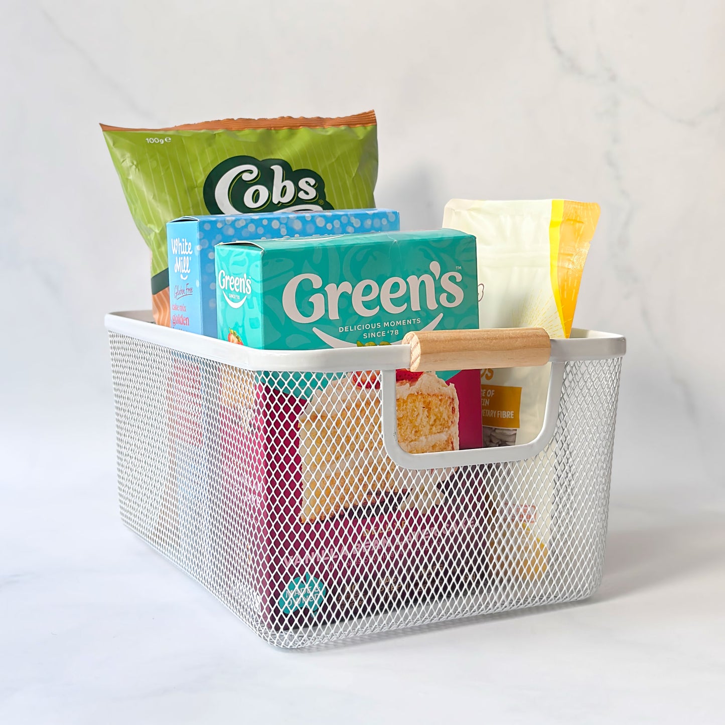 Medium Mesh Storage Baskets | 3-Piece Set | White