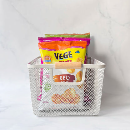 Large Mesh Storage Basket | 3-Piece Set | Off-White
