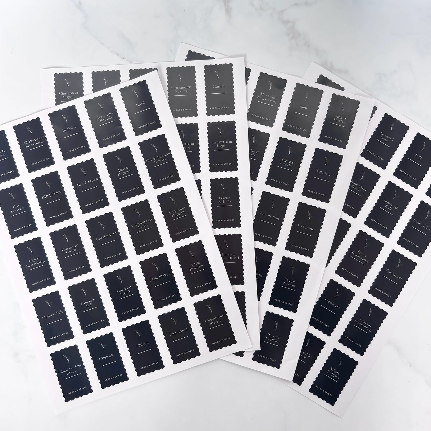 Glass Kitchen Reset Bundle | Black Labels & Mesh Baskets