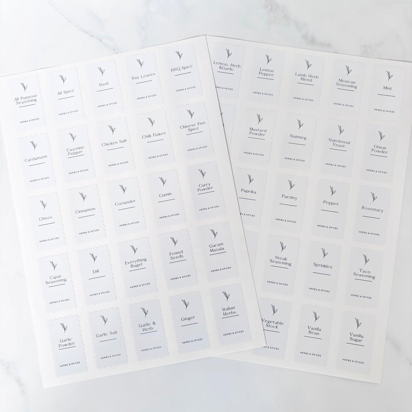 12-Piece Herb & Spice Organisation Bundle| White Labels
