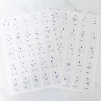 12-Piece Herb & Spice Organisation Bundle| White Labels