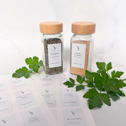 12-Piece Herb & Spice Organisation Bundle| White Labels