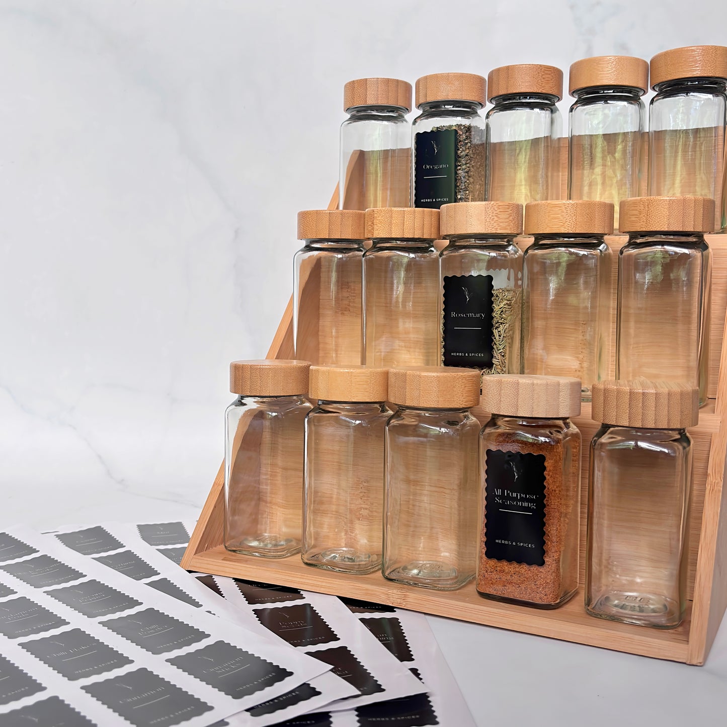 Bamboo Herb & Spice Organisation Bundle | Black Labels