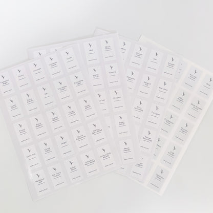 Complete Ripple Herb & Spice Label Set | White | 100 Labels