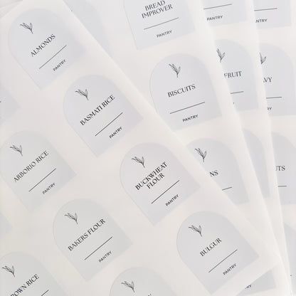 Airtight Container Kitchen Reset Bundle | White Labels & Mesh Storage Baskets