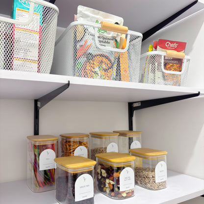 Large Mesh Storage Basket | 3-Piece Set | Off-White