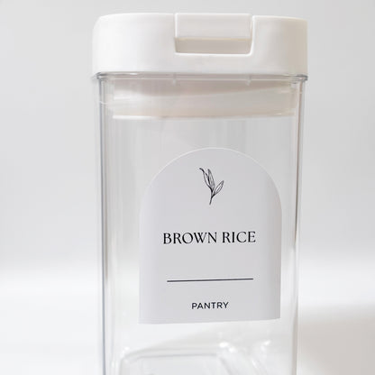 Airtight Container Kitchen Reset Bundle | White Labels & Mesh Storage Baskets